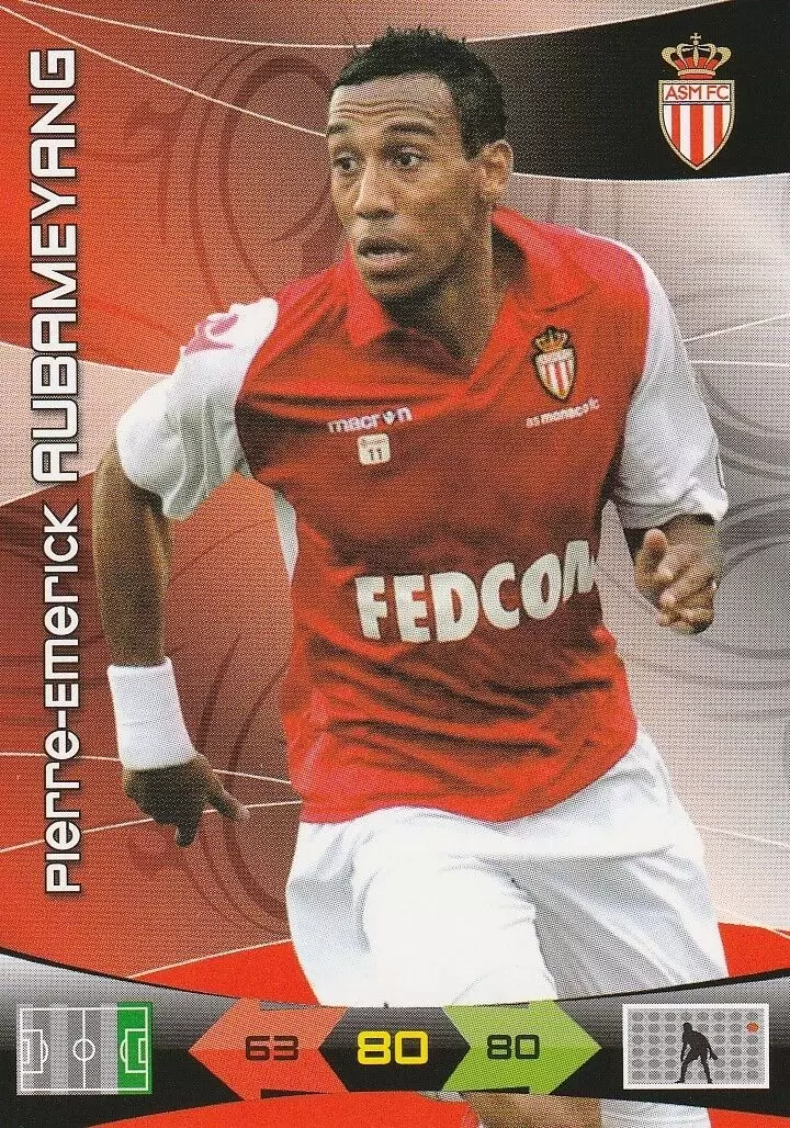 Pierre Emerrick Aubameyang Carte adrenalyn Monaco Foot 2010/11