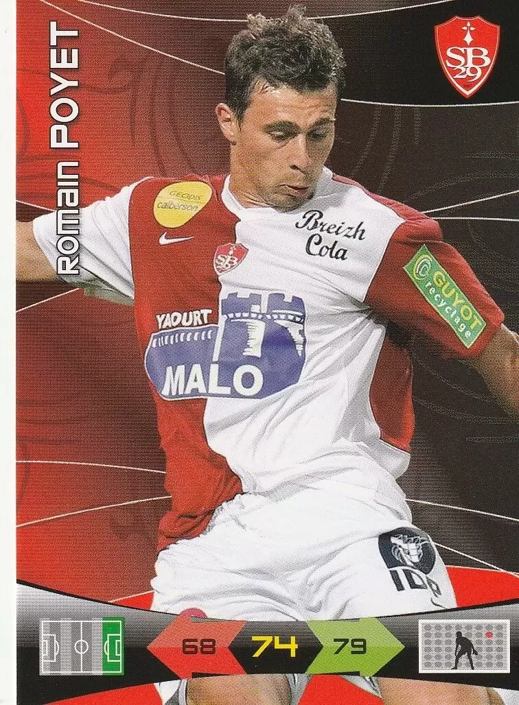 Adrenalyn XL: 2010-211 - Romain Poyet - Brestois