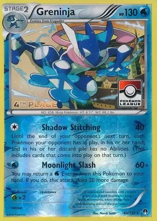 XY Breakpoint - Greninja Reverse 4th Place Pokemon League