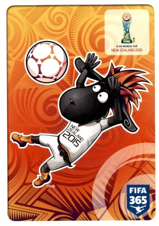 Fifa 365 2016 - Logo FIFA U-20 World Cup New Zealand 2015 - Panini Golden Sticker