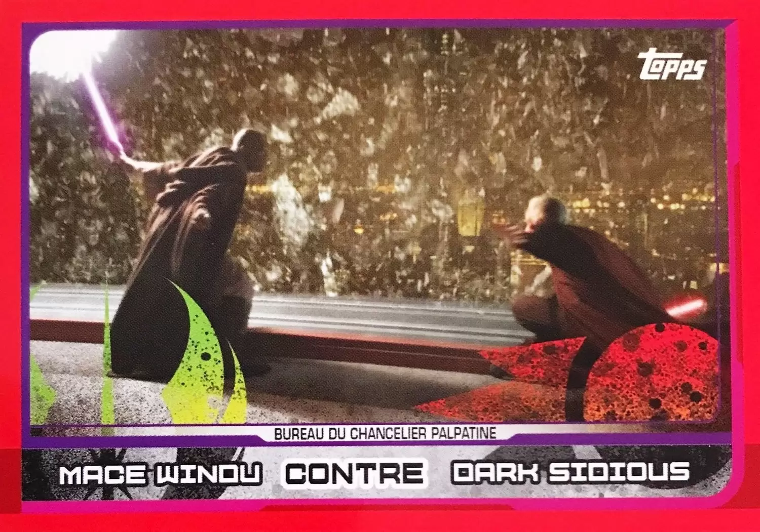 Topps - Voyage vers Star wars : Les Derniers Jedi - Mace Windu contre Dark Sidious (Bureau du Chancelier Palpatine)