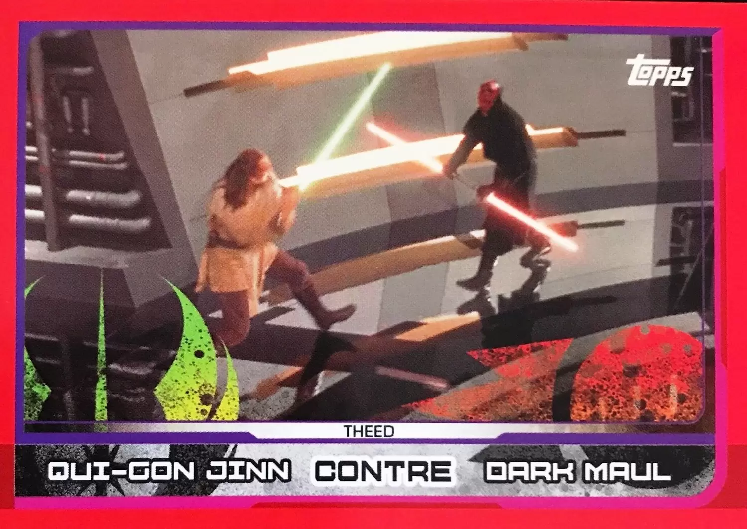 Topps - Voyage vers Star wars : Les Derniers Jedi - Qui-Gon Jinn contre Dark Maul (Theed)