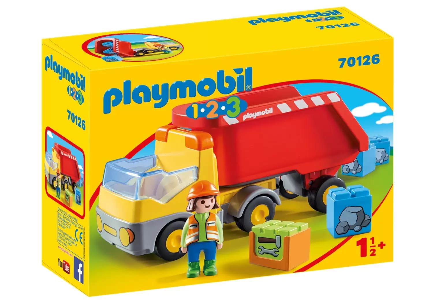 Playmobil 1.2.3 - Camion Benne