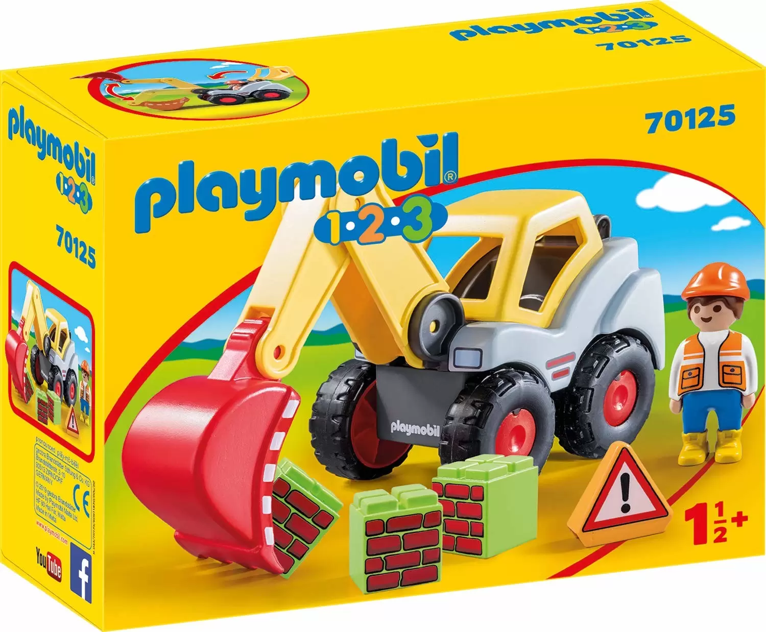 Playmobil 1.2.3 - Tractopelle