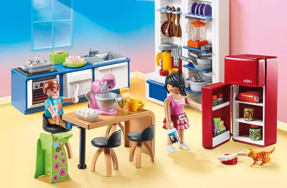 Playmobil fridge with opening doors NEW dollshouse/cafe furniture 
