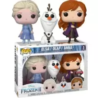 Frozen II - Elsa, Olaf & Anna 3 Pack