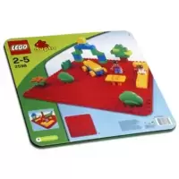 Large Red Building Plate
