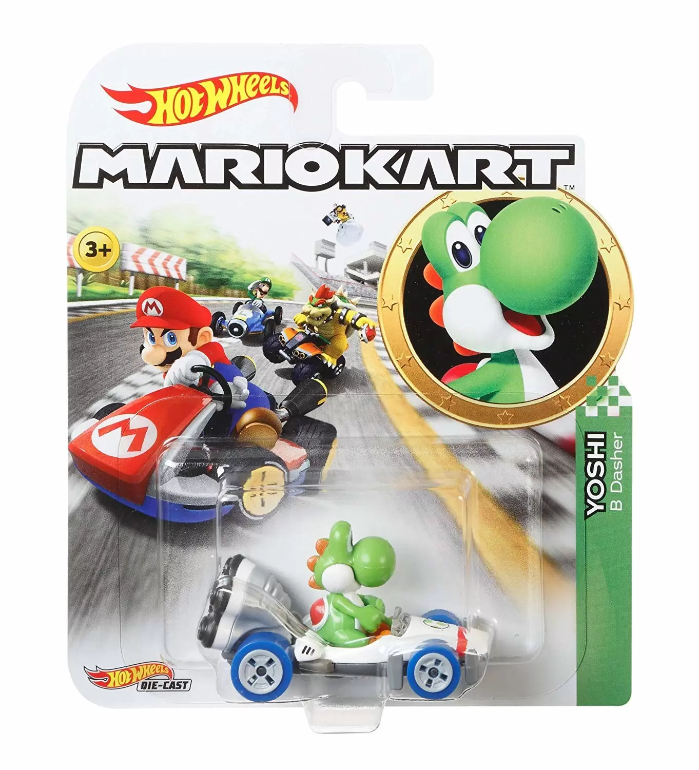 Hot Wheels Mario Kart - Yoshi - B Dasher