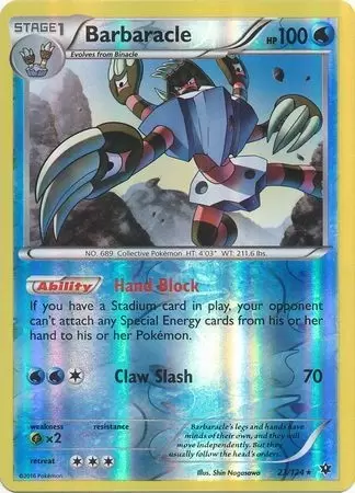 XY Fates Collide - Barbaracle Reverse