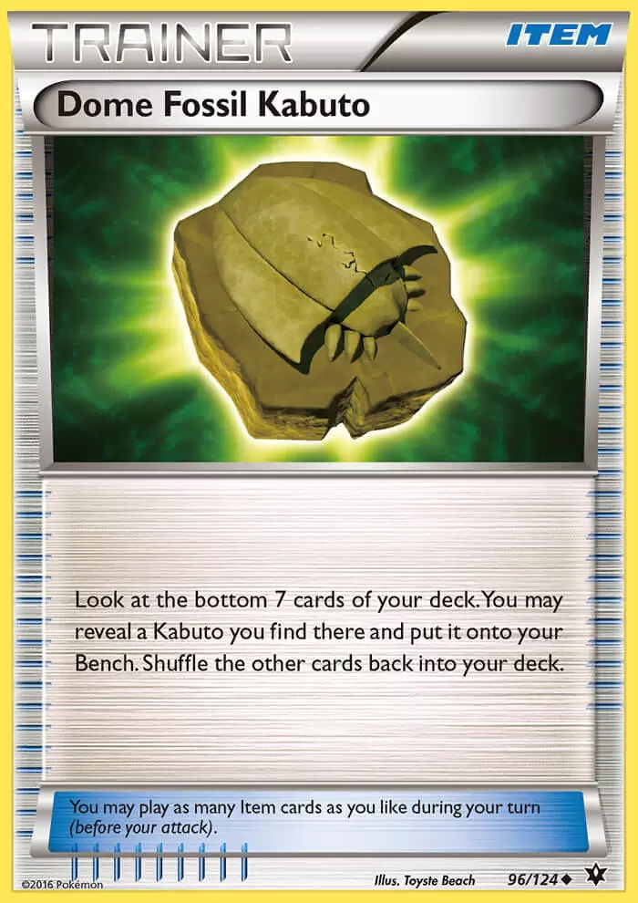 XY Fates Collide - Dome Fossil Kabuto