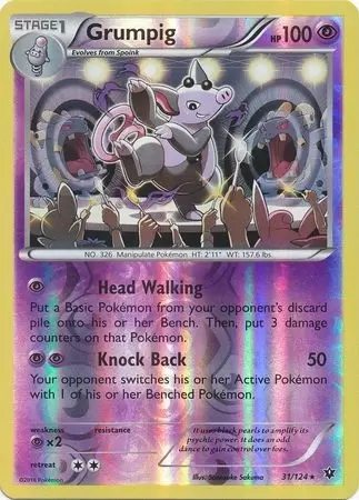 XY Fates Collide - Grumpig Reverse
