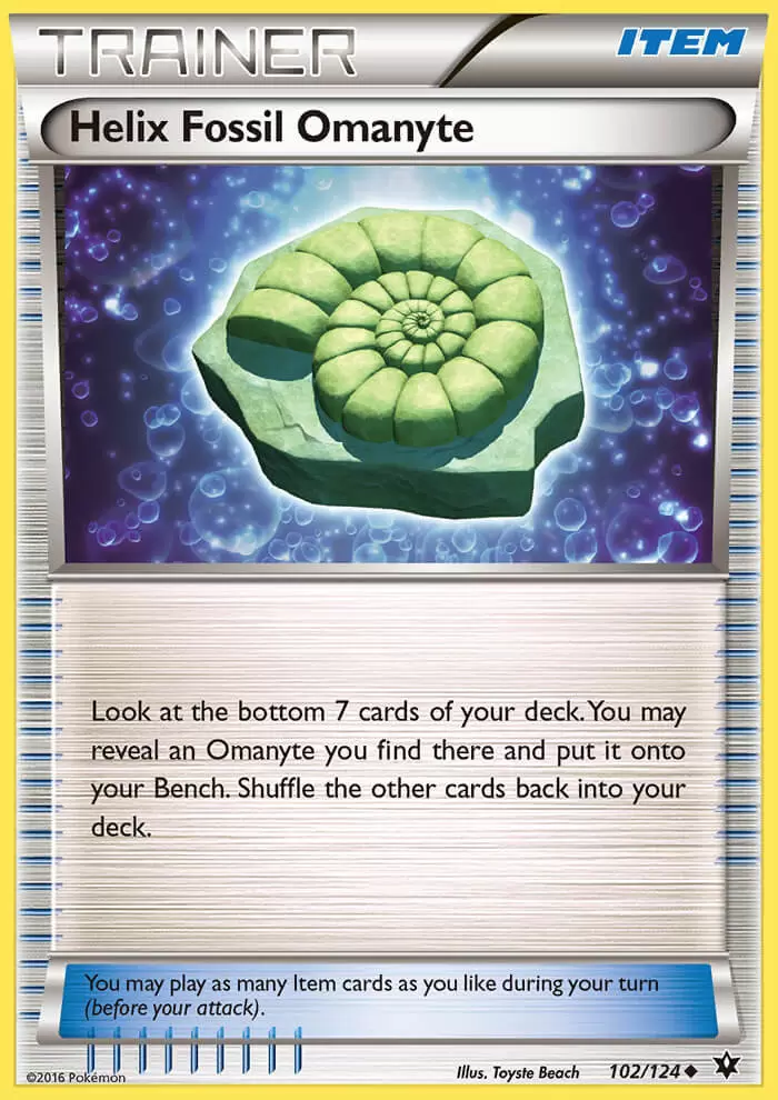 XY Fates Collide - Helix Fossil Omanyte