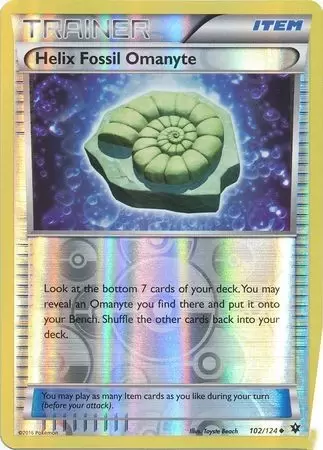 XY Fates Collide - Helix Fossil Omanyte Reverse