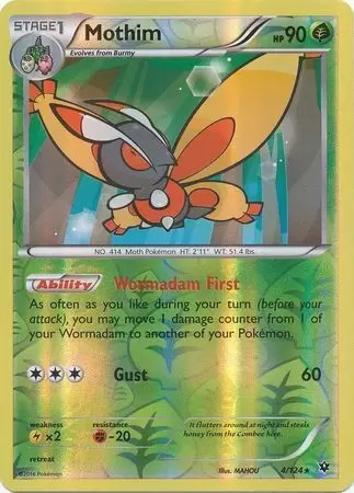 XY Fates Collide - Mothim Reverse