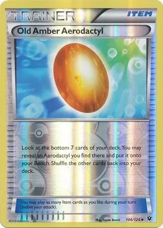 XY Fates Collide - Old Amber Aerodactyl Reverse