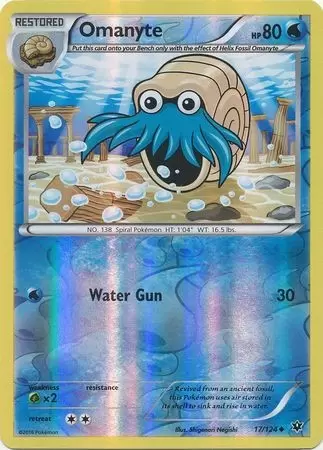 XY Fates Collide - Omanyte Reverse