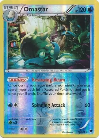 XY Fates Collide - Omastar Reverse