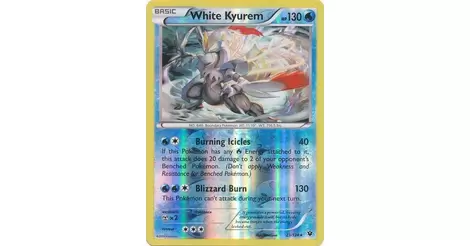 WHITE KYUREM POKEMON XY FATES COLLIDE CARD 21/124 RARE 