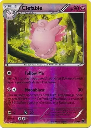 XY Generations - Clefable Reverse