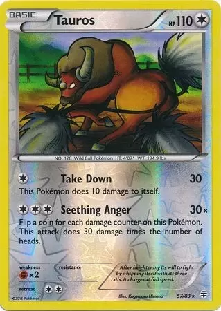 XY Generations - Tauros Reverse