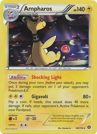 XY Steam Siege - Ampharos Holo