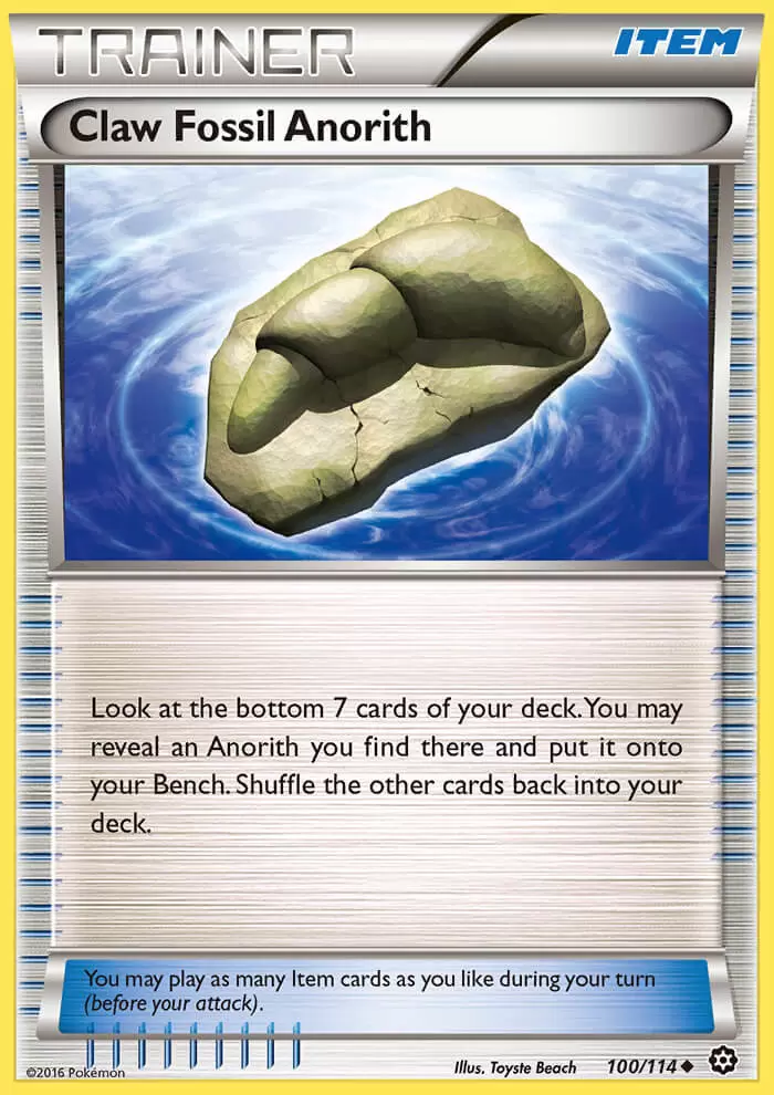 XY Steam Siege - Claw Fossil Anorith