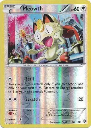 XY Steam Siege - Meowth Reverse