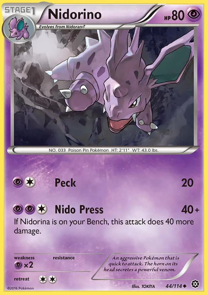 XY Steam Siege - Nidorino