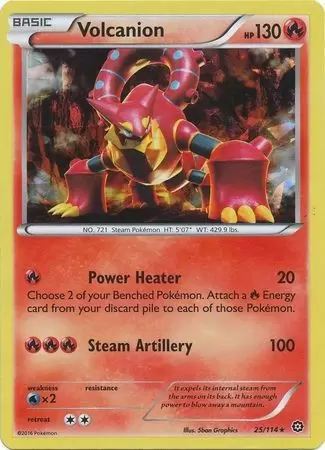 XY Steam Siege - Volcanion Holo Cracked Ice