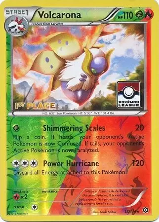 XY Steam Siege - Volcarona Reverse 1st Place Pokemon League
