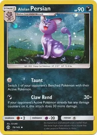 Sun & Moon - Alolan Persian Cosmos Holo