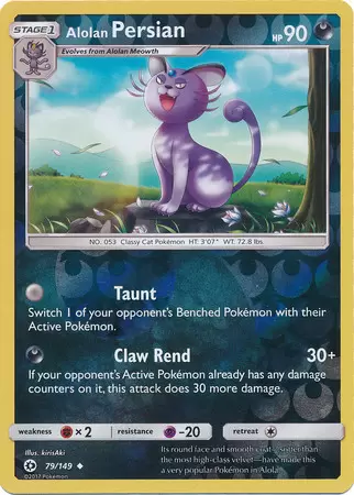 Sun & Moon - Alolan Persian Reverse