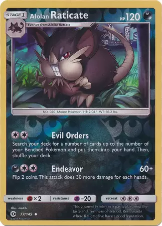 Sun & Moon - Alolan Raticate Reverse