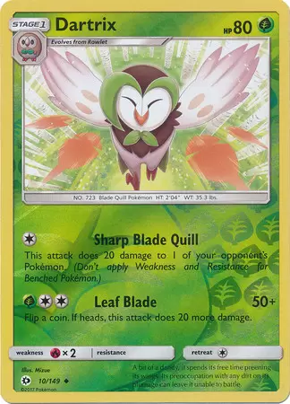 Sun & Moon - Dartrix Reverse