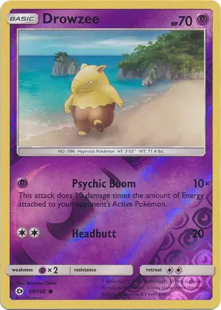 Sun & Moon - Drowzee Reverse