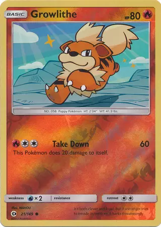 Sun & Moon - Growlithe Reverse