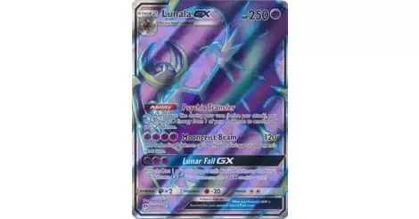  Pokemon Sun & Moon Base Set Ultra Rare Holo Lunala-GX