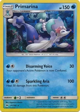 Sun & Moon - Primarina Holo Cracked Ice
