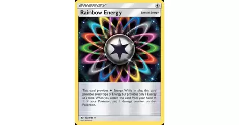 137/149 Pokémon Card S&M Base Set Rainbow Energy Reverse Holo