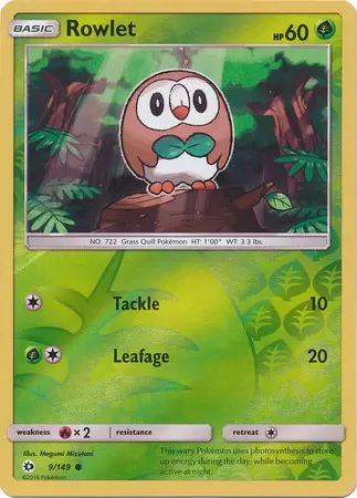 Sun & Moon - Rowlet Reverse