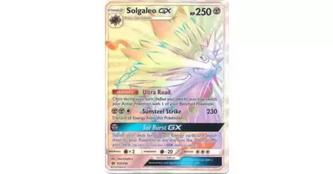  Pokemon - Solgaleo GX - 173/156 - Secret Rare - Sun & Moon:  Ultra Prism : Toys & Games