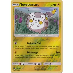 Checklist Lightning Pokemon - Reverse Pokémon Card - Togedemaru - Pokemon  Sun & Moon