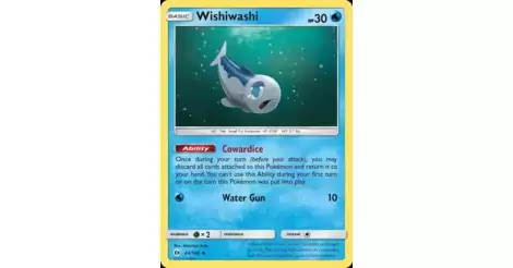 Wishiwashi 44/149 REVERSE HOLO Pokemon TCG Sun & Moon Single Card 