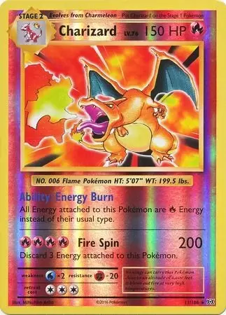  Pokemon - Charizard (11/108) - XY Evolutions - Holo : Toys &  Games