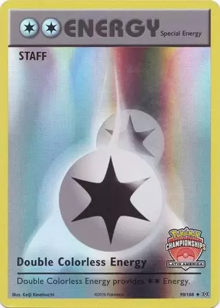 XY Evolutions - Double Colorless Energy Reverse Latin America Championships Staff