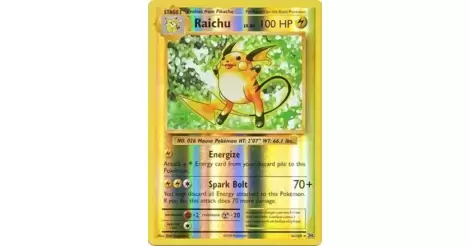 Pokemon Cards Raichu XY Evolutions Reverse Holo Rare 36/108 
