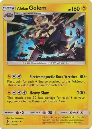 Guardians Rising - Alolan Golem Holo