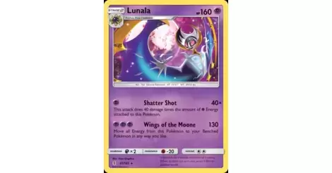  Pokemon Lunala - 61/145 - Rare - Sun & Moon: Guardians Rising :  Toys & Games