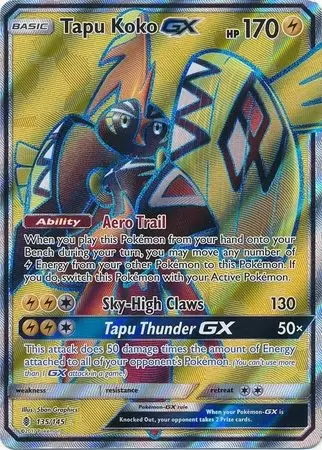 Tapu Koko GX - Guardians Rising Pokémon card 153/145