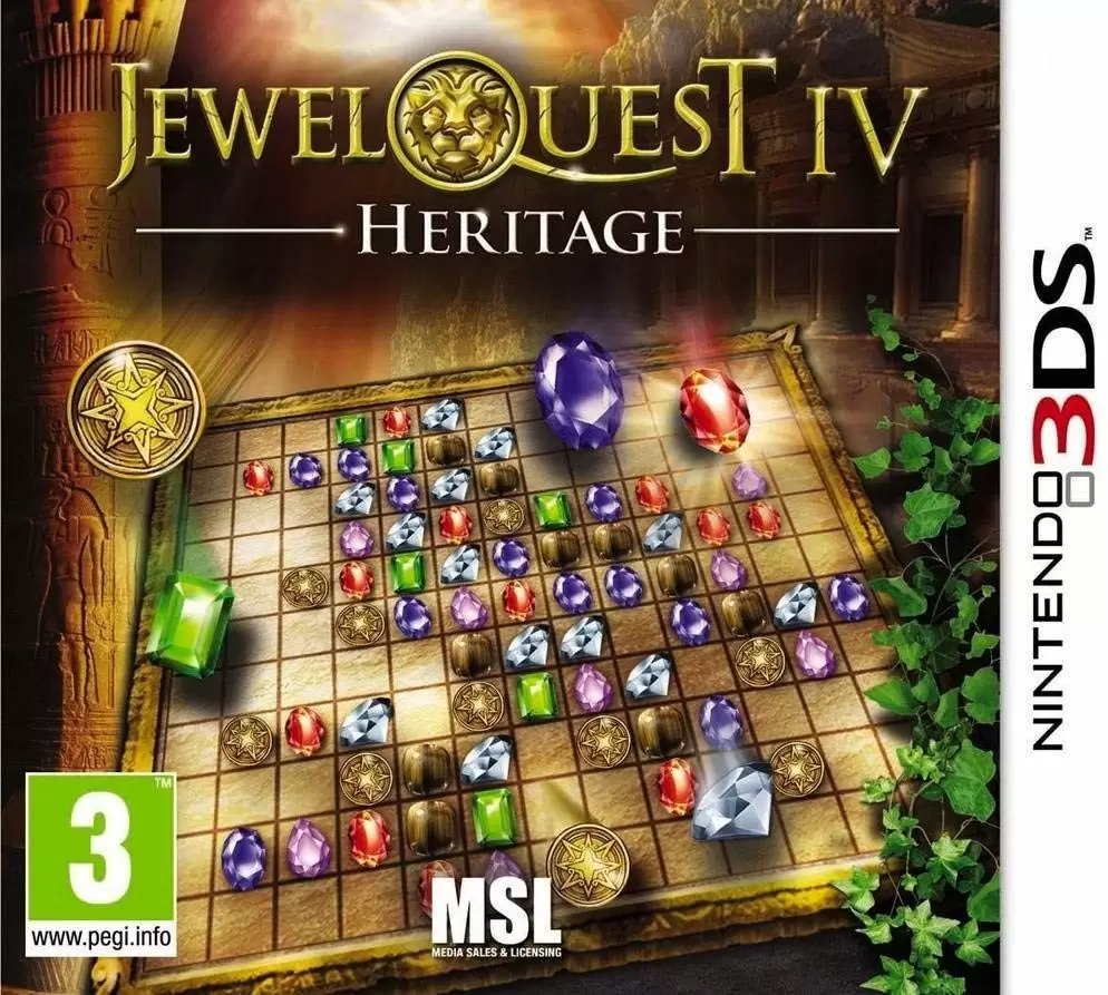 Nintendo 2DS / 3DS Games - Jewel Quest IV : Heritage